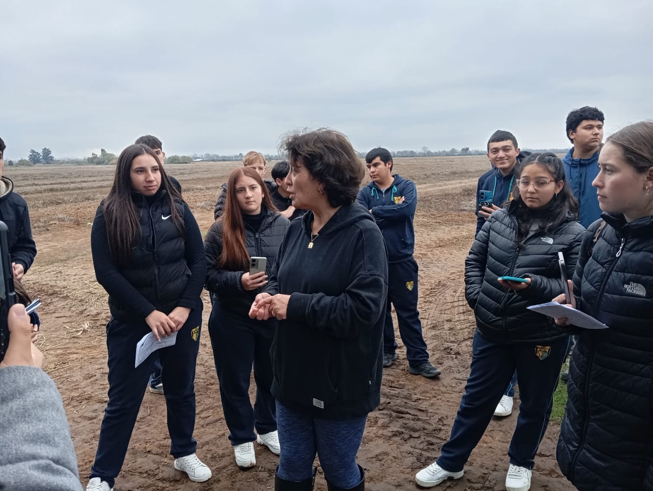 Estudiantes en terreno